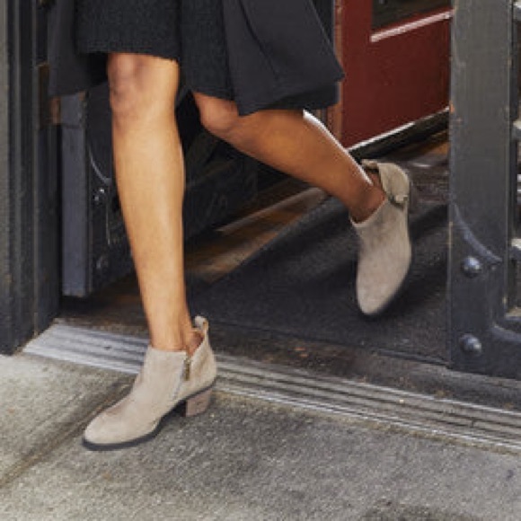 Vionic Waterproof Cecily Stone Suede Ankle Boots - Picture 1 of 8